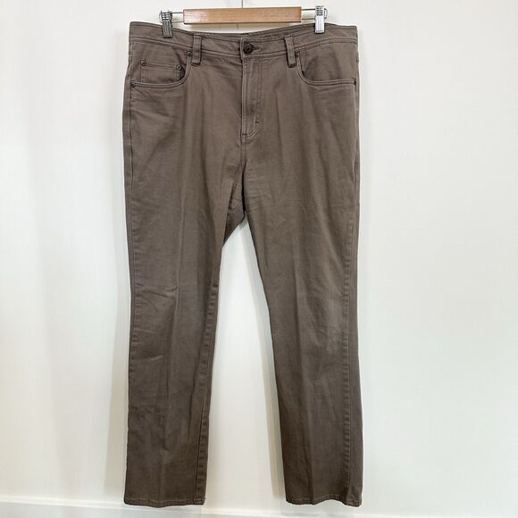 Onward Reserve Pants Mens 35x32 Walnut Brown Straight Leg Work 5 Pocket Chinos - Picture 1 of 14
